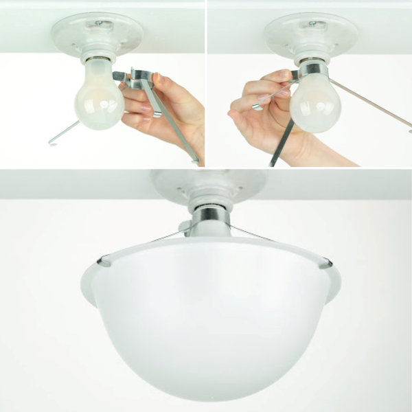 Wrought Studio Ceiling Light Cover, Light Bulb Cover, Exposed Light